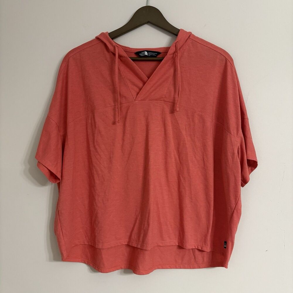 The North Face Womens Hooded Shortsleeve Shirt Orange Size L